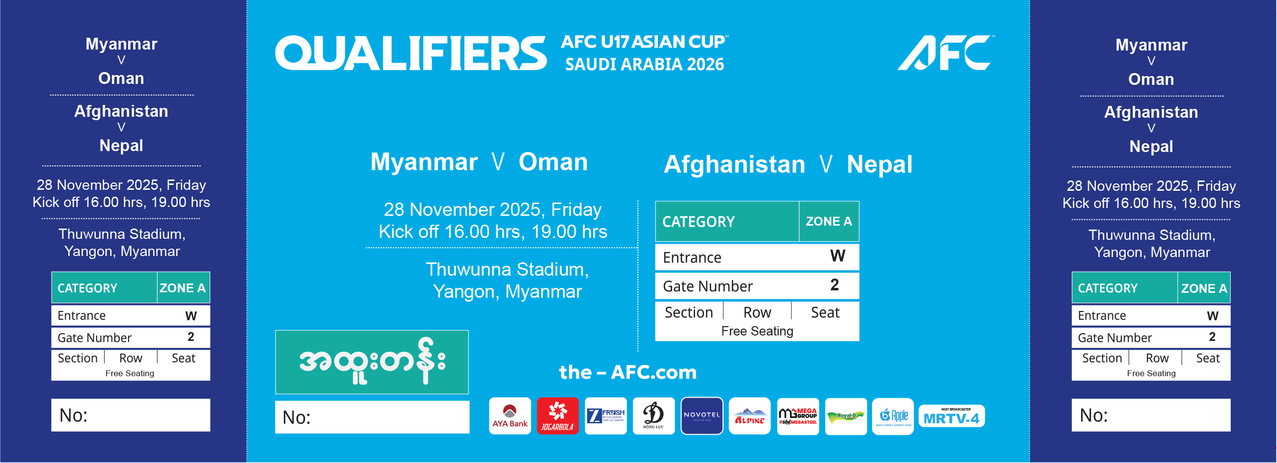 28 November 2025 – Fixtures